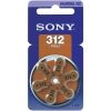 6 יחידות של סוללה למכשיר שמיעה של חברת סוני SONY 312 P312 S312 A312 PR41 312A