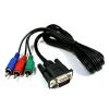 מתאם 15Pin VGA/HD15/RGB M To 3 RCA COMPONENT TV/HDTV