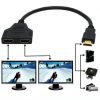 כבל מפצל HDMI זכר ל 2 יציאות HDMI נקבה