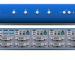 מתג DH KVM 4 PORT, חיבור DVI, תוצרת HSL