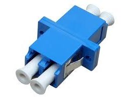 מתאם LC/UPC SM דופלקס נ-נ עם אוזניים לפאנל, כחול