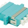 מתאם LC/UPC OM3 קוואד נ-נ לפאנל, טורקיז