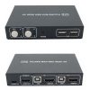 מתג KVM 2:1 אוטומטי HDMI 4K + USB + ספק + כבלים