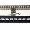 פנל תקשורת 1U 24P ללא קונקטורים לCAT6/6a (עם מגש מובנה)