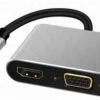 מתאם USB C ל-USB3.0 + C + HDMI + VGA