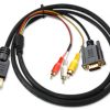 כבל מתאם  HDMI ל VGA RCA באורך 1.5 מטרים