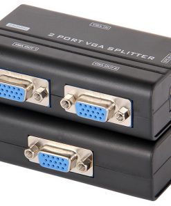 מפצל VGA מוגבר 2 מסכים 250MHz + ספק כוח