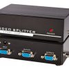 מפצל VGA מוגבר 2 מסכים 350MHz + ספק כוח