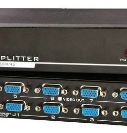 מפצל VGA מוגבר 8 מסכים 350MHz + ספק כוח