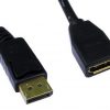 כבל DISPLAY PORT מאריך זכר-נקבה 0.2 מטר