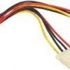 כבל כוח MOLEX זכר - 2 נקבות, 0.2 מטר