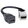 כבל גמיש HDMI נקבה לנקבה על קיסטון, 0.1מ