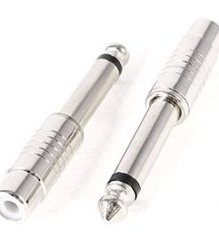 מתאם RCA נקבה - 6.35 מונו זכר, מתכתי