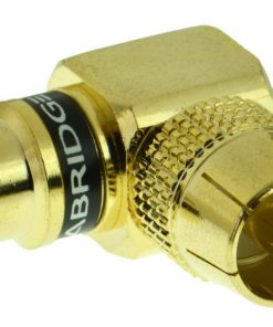 מתאם RCA זוויתי מתכתי מוזהב