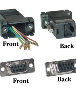 מתאם RJ45 נקבה - DB9 נקבה, לחיווט עצמי