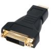 מתאם HDMI זכר - DVI נקבה, מוזהב