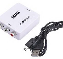 מיני-ממיר 3xRCA -> HDMI, מתח USB