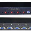 מתג KVM 4:1 VGA+USB+AUDIO +כבלים+ספק כוח