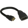 כבל MINI HDMI זכר - HDMI נקבה אורך 0.15מ