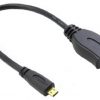 כבל MICRO HDMI זכר- HDMI נקבה אורך 0.15מ