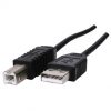 כבל USB2.0 שטוח - ריבוע, 1.8 מטר  AM-BM - מדפסת