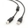 כבל USB2.0 שטוח - ריבוע מקצועי+פריט, 1מ