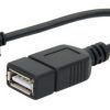 כבל OTG מ-MICRO B R/A זכר ל-USB נקבה קצר