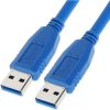 כבל USB3.0 מ-A זכר ל-A זכר, 0.5 מטר