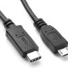 כבל USB תקע C זכר- MICRO B 2.0 זכר 1מ