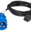 כבל סיקון זכר 16A מתח גבוה ל-C19 אורך 3מ