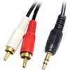 כבל PL 3.5 סטריאו - 2xRCA מוזהב, 3 מטר
