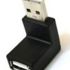 מתאם USB2.0 זוויתי זכר - נקבה (90 מעלות)