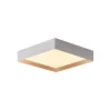 גוף תאורה צמוד תקרה MONTI 30W CCT קוטר 40x40 ס"מ-לבן ועץ