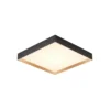 גוף תאורה צמוד תקרה MONTI 30W CCT קוטר 40x40 ס"מ-שחור ועץ