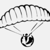 מדבקת קיר מצנח 45.1X59