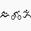 מדבקת קיר טריאתלון 16.9X53