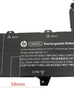 סוללה מקורית למחשב נייד OM03XL HP EliteBook X360 1030 G2 HSTNN-IB70 863280-855 - Type: B(58mm)