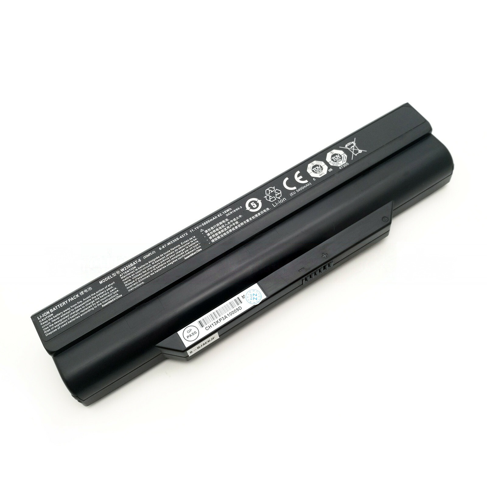 s-l1600-5115-clean סוללה חליפית למחשב נייד W230BAT-6 11.1V 62.16Wh Clevo W230SD W230ST W230SS W230