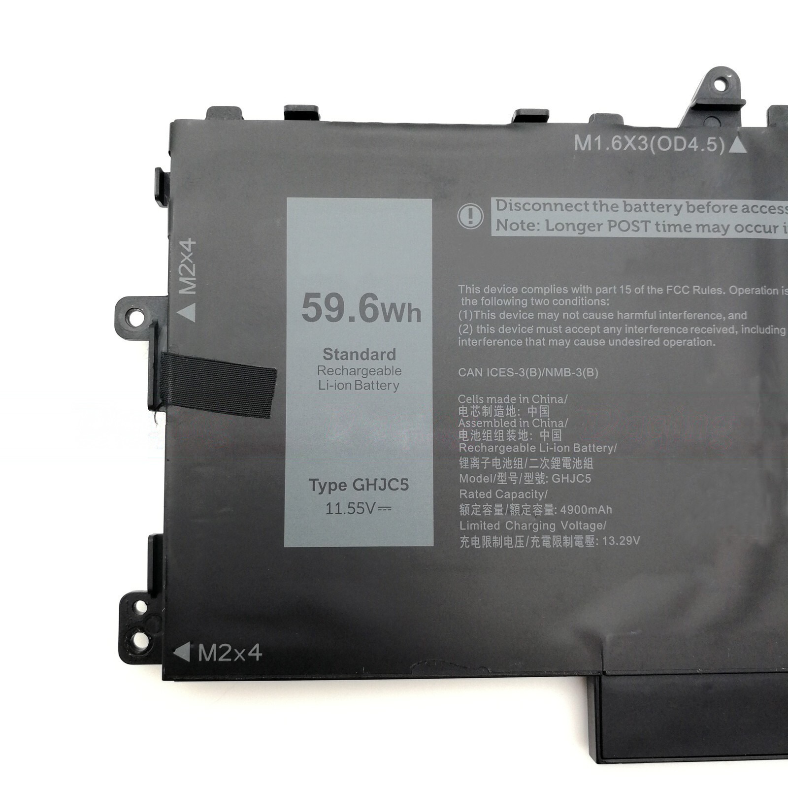s-l1600-5144-clean סוללה חליפית למחשב נייד GHJC5 0JJ4XT 11.55V 59.6Wh Dell Latitude 9420 9430 2-IN-1