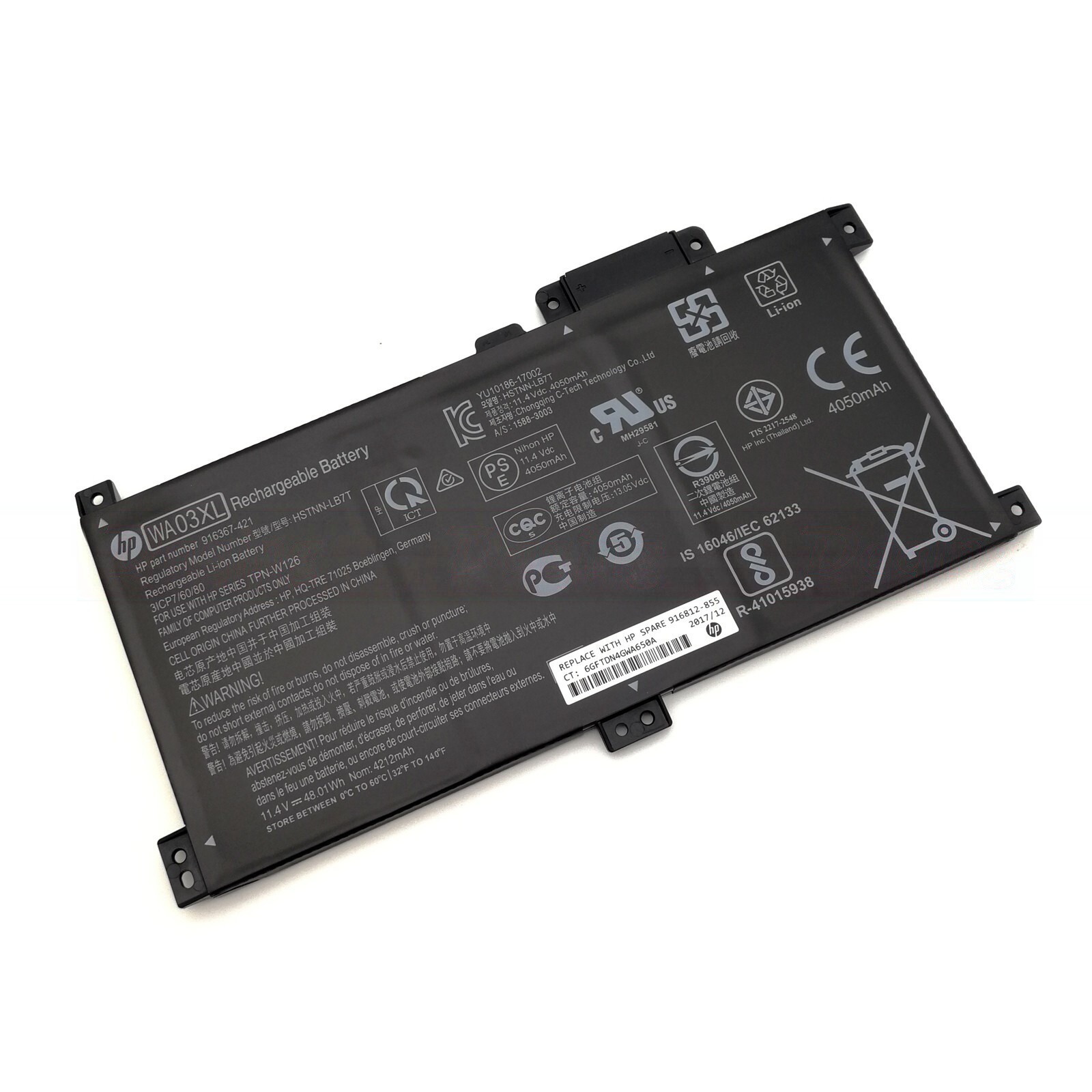 s-l1600-5930-clean סוללה חליפית למחשב נייד WA03XL HP HSTNN-LB7T 916812-055 916367-541 TPN-W126